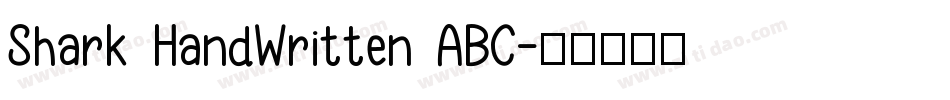 Shark HandWritten ABC字体转换